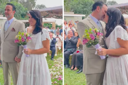 Patricia Portocarrero se cas con Fabrizio Lava en ceremonia civil.