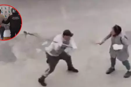 Hombre ataca a una mujer con una azada en La Plata, Argentina.