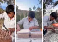 (VIDEO) "¿Me estás retando?": Joven cusqueño sorprende preparando queso de chancho al aire libre