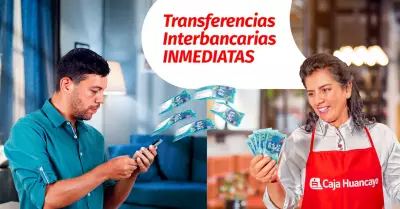Transferencias interbancarias inmediatas de Caja Huancayo