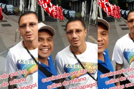 Gianluca Lapadula se encuentra con hincha peruano en Milano