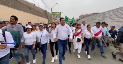 Vecinos de Pachacamac marchan por segunda vez al Congreso y Palacio