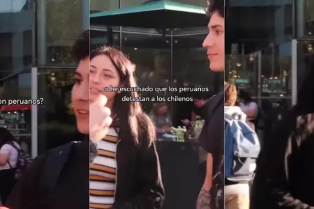 Jvenes chilenos responden si odian a los peruanos.