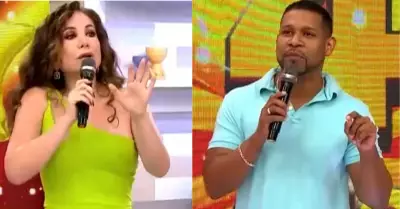 Janet Barboza y Giselo pelean