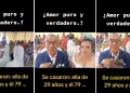 Hombre de 79 y mujer de 29 años se casan en boda civil en Pucallpa.