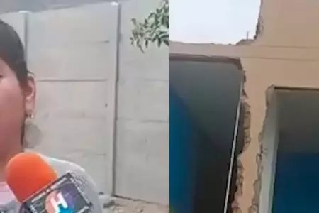 Mujer derrumb su casa para no entregrsela a su ex en Huaral.