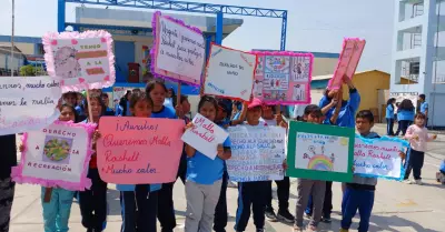 Profesores y estudiantes del centro educativo Las Palmas exigen reparacin de ma