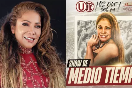 Universitario anuncia a Marisol en show de medio tiempo