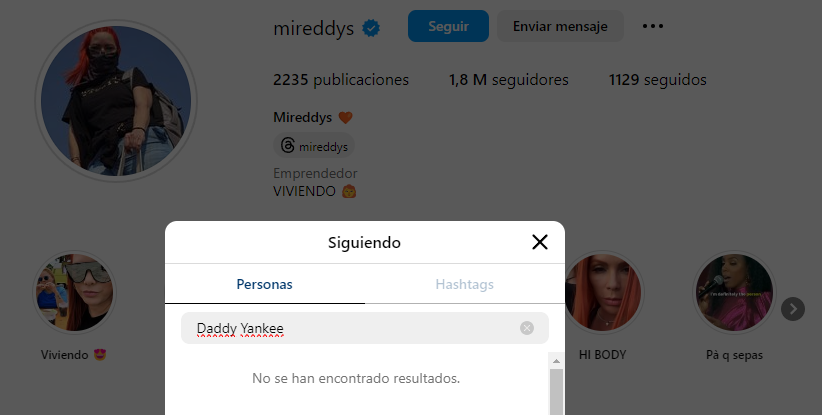 Daddy Yankee y su esposa no se siguen en redes sociales.