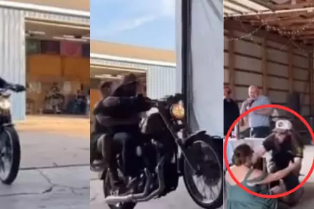 Novia lleg en moto a su boda y sufre accidente