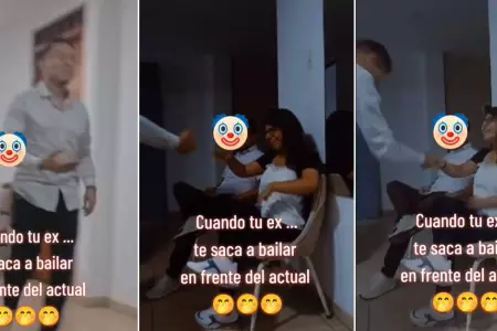 Joven saca a bailar a su exnovia en una fiesta.