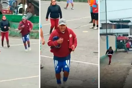 Hombre es perseguido por su esposa en plena pichanga.