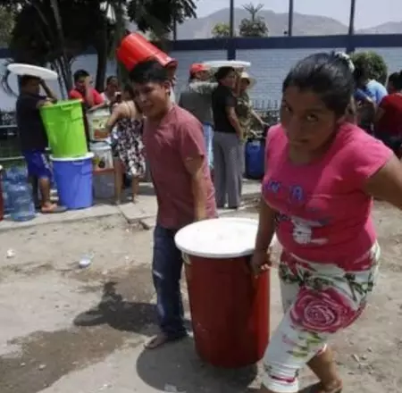 Corte de agua en Lima.