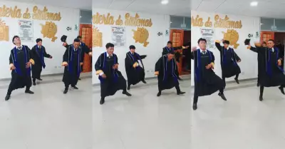 Recin graduados sorprenden bailando Tinkus.