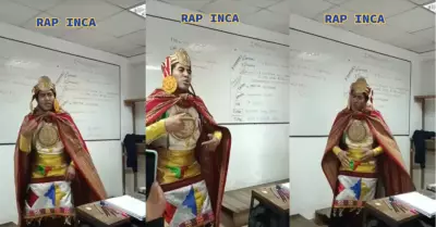 Maestro sorprende con su singular forma de ensear el tema los incas: el rap.