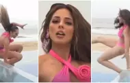 Y Luciana Fuster? Participantes del Miss Grand caen al suelo durante desfile bajo fuerte lluvia