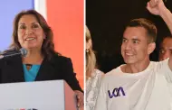 Dina Boluarte si congratula con Daniel Noboa dopo essere stata eletta nuovo presidente dell'Ecuador