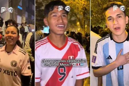 Hinchas peruanos responden si gritaran gol de Lionel Messi.