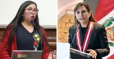 Ruth Luque presenta denuncia contra Patricia Benavides.
