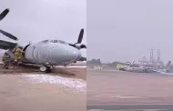 Aeropuerto Jorge Chvez: Aeronave de la FAP aterriza de emergencia por fallas en tren de aterrizaje