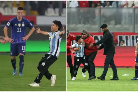 Nio burla a la seguridad y abraza a Lionel Messi