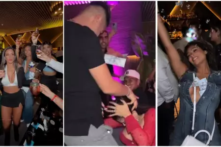 Vanessa L�pez y modelos en pol�mica fiesta de Alianza Lima