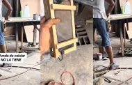 Innovador! Carpintero realiza funda de celular de madera y usuarios reaccionan: "De uso rudo"