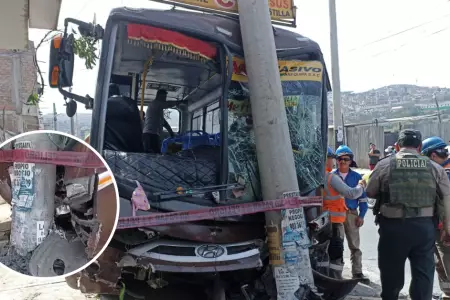 Choque de bus en Arequipa.