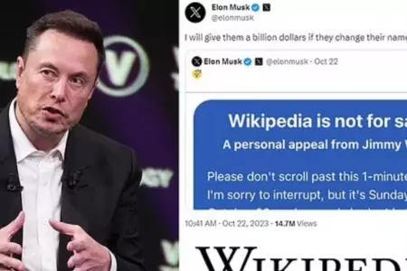 Elon Musk amenaza con comprar Wikipedia.