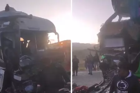 Dos buses interprovinciales ocasionaron un grave accidente en Arequipa.