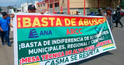 Pobladores de Casma protestan contra empresa OHLA.