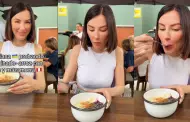 Ucraniana tiene inesperada reaccin al probar arroz con leche y mazamorra morada : "Le gust?"