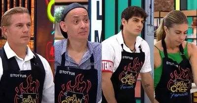 Renato Rossini, Fiorella Cayo, Christian Ysla y Renato Rossini Jr. a eliminacin