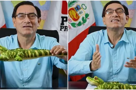 Martn Vizcarra vender peluches de lagarto