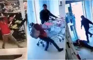 Trabajador frustra robo al noquear a ladrn con una botella en supermercado: "Merece una medalla de oro"