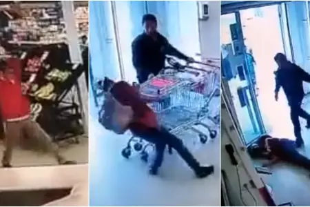 Trabajador frustra robo al noquear a ladrn con una botella