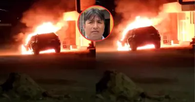 Delincuentes quemaron camioneta de periodista.