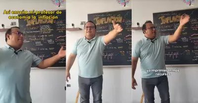 Profesor la rompe enseando sobre 'la inflacin'.