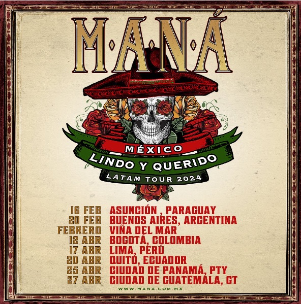 Maná anuncia su regreso a Perú en el 2024 con un concierto inolvidable