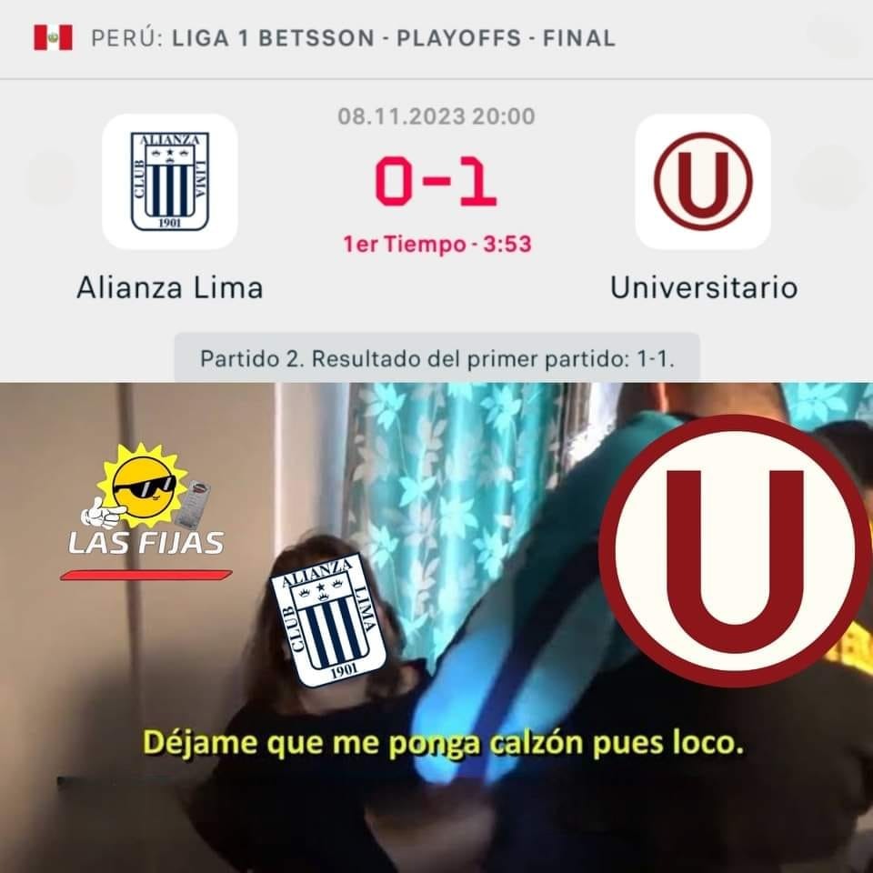 Memes del Alianza Lima VS Universitario de Deportes