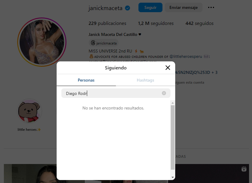 Janick Maceta dej de seguir en redes sociales a Diego Rodrguez.