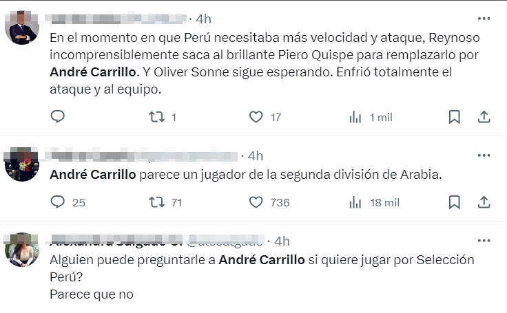 Hinchas en contra de Andr Carrillo por empate ante Venezuela.