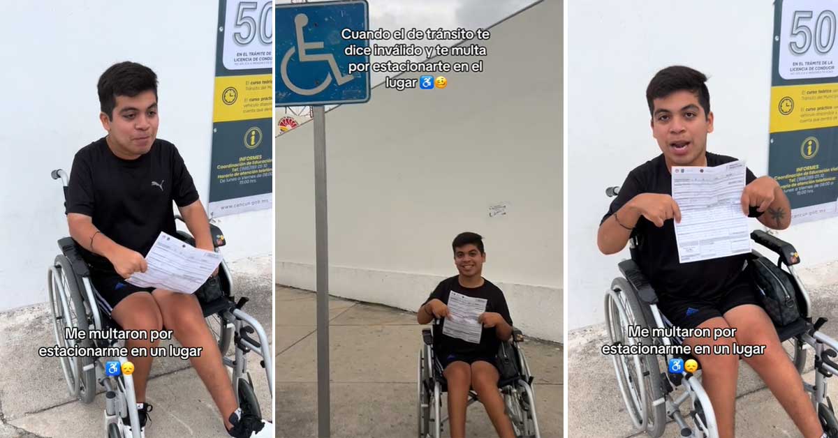 ¡Insólito! Joven en silla de ruedas es multado por estacionarse en ...