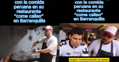 Colombiano prepara comida peruana en Barranquilla.