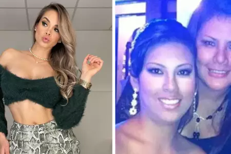 Jossmery Toledo aparece con personal de seguridad en concierto.