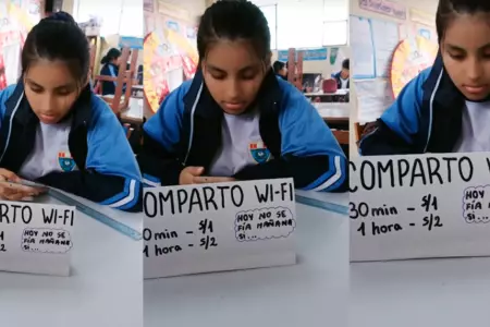Alumna sorprende a cibernautas al alquilar wifi en su colegio.