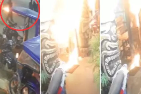 Lanzan bombas molotov en Piura.