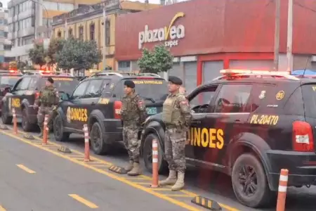Despliegue de PNP y FF.AA. tras enfrentamientos entre peruanos y venezolanos.