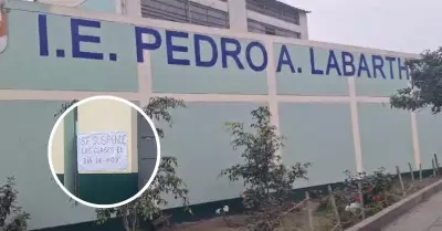 Suspenden clases en colegio de La Victoria.