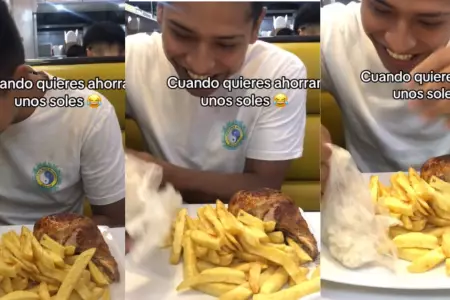 Joven pide pollo a la brasa y sorprende a cibernautas con singular porcin.